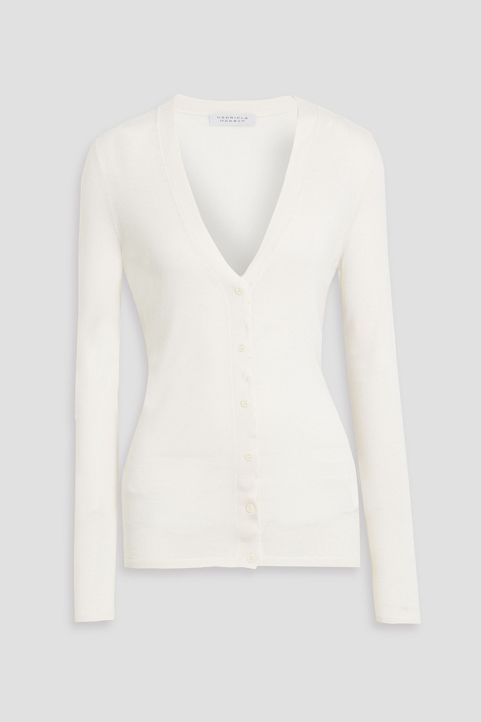 Gabriela Hearst Tori Cashmere And Silk-blend Cardigan In Ivory