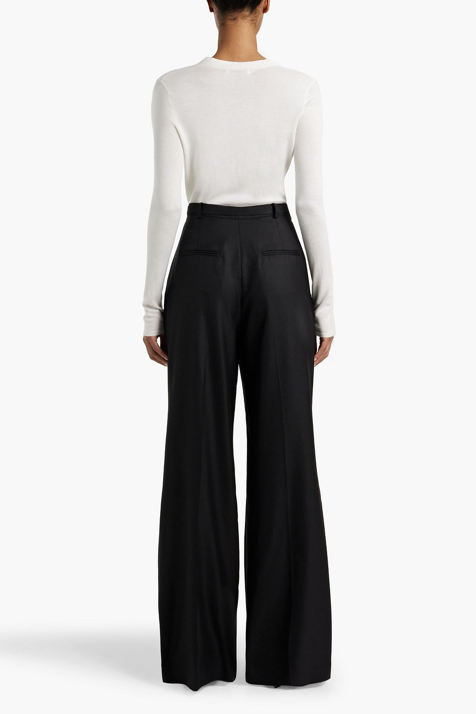 Gabriela Hearst Vargas Belted Cashmere Wide-leg Pants In Black