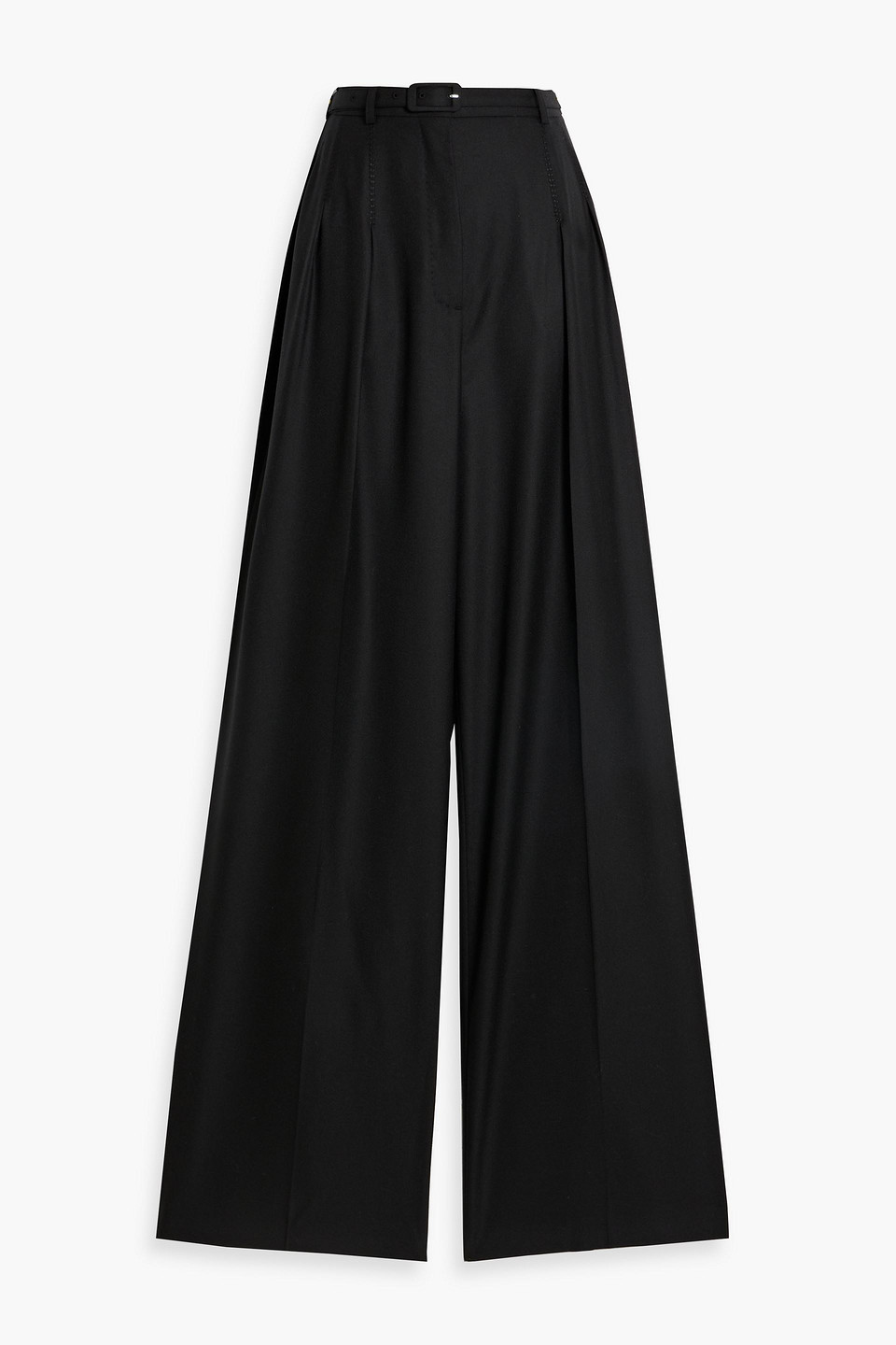 Gabriela Hearst Vargas Belted Cashmere Wide-leg Pants In Black