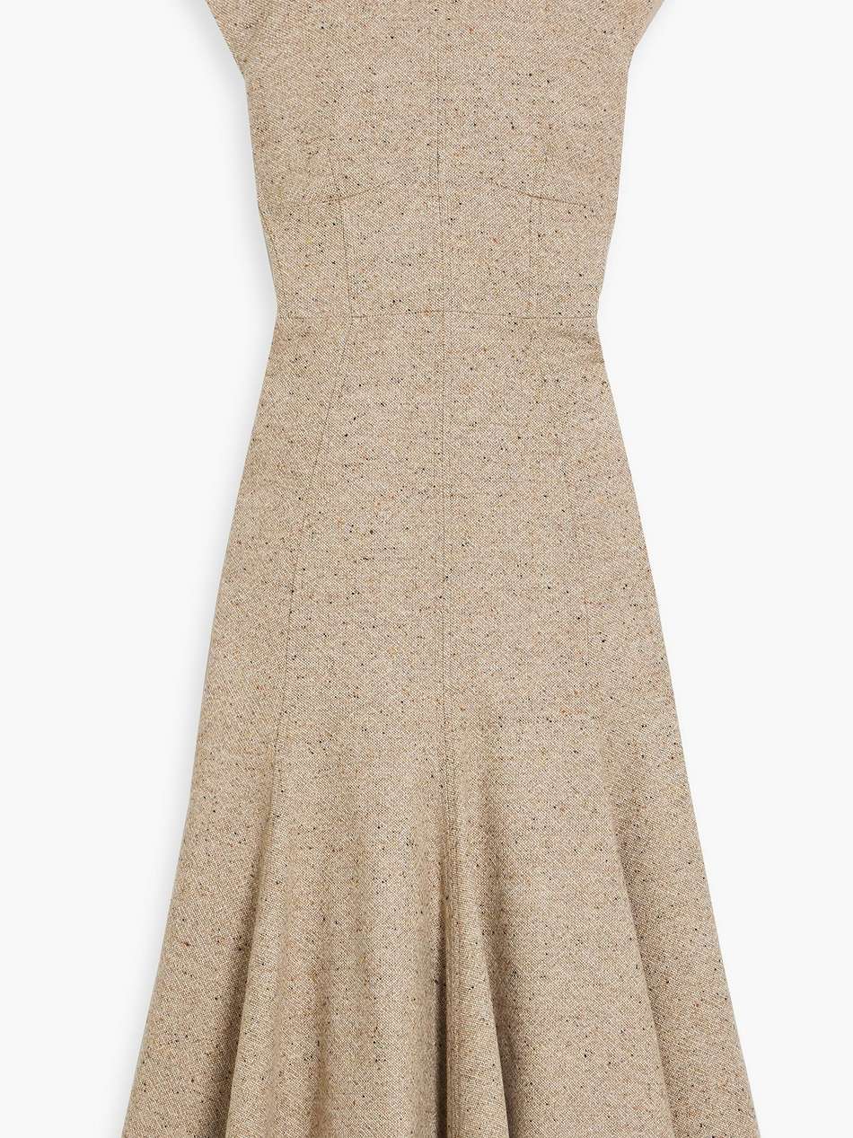 crowther donegal wool and cashmere-blend midi dress