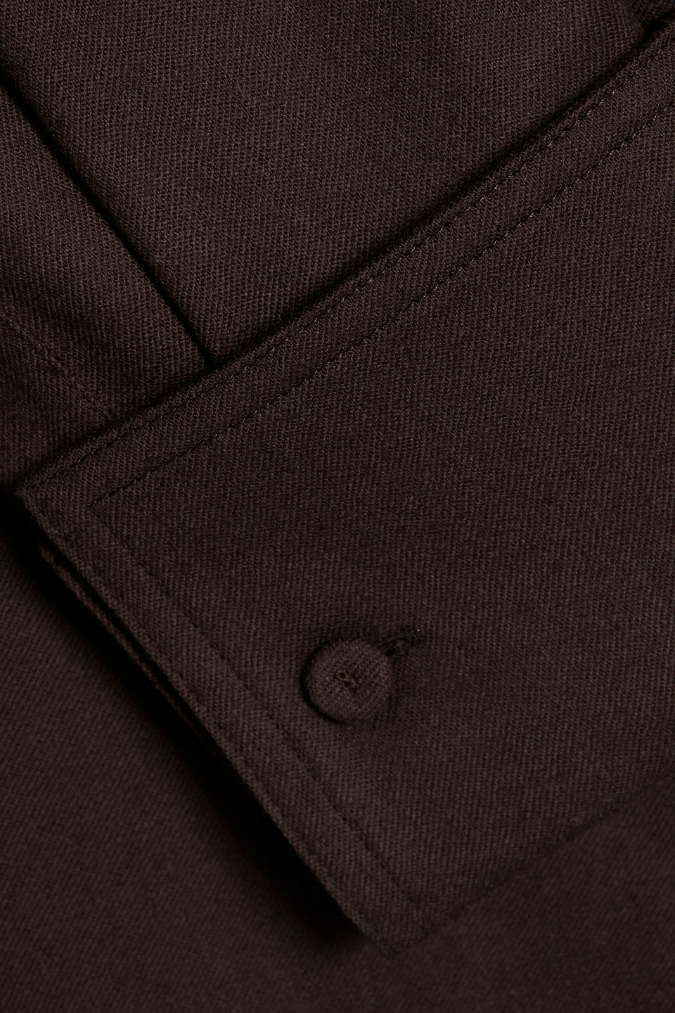 Shop Gabriela Hearst Etlin Wool-twill Shirt In Chocolate