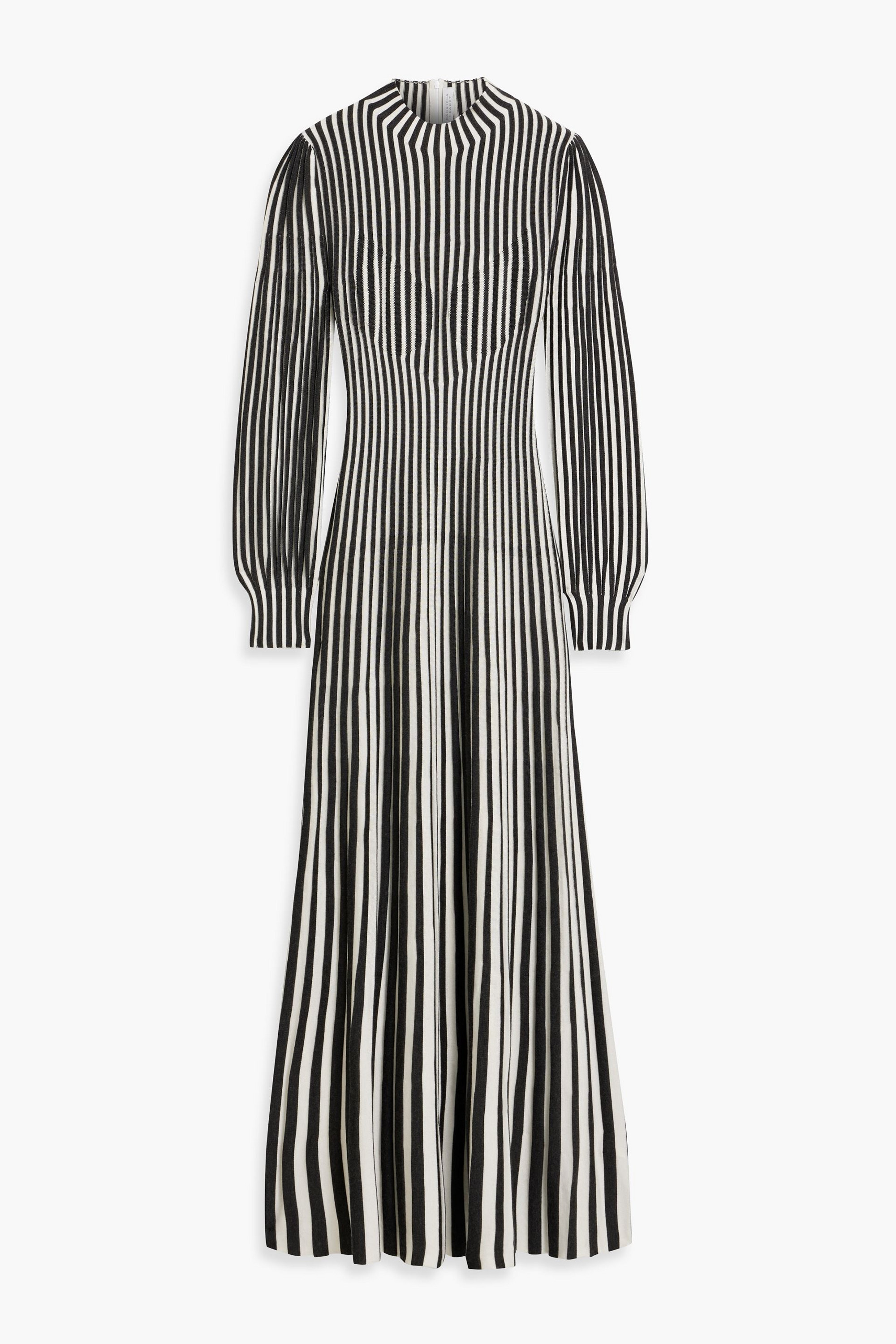 Gabriela Hearst Lee two-tone ribbed silk and cashmere-blend maxi dress thumbnail