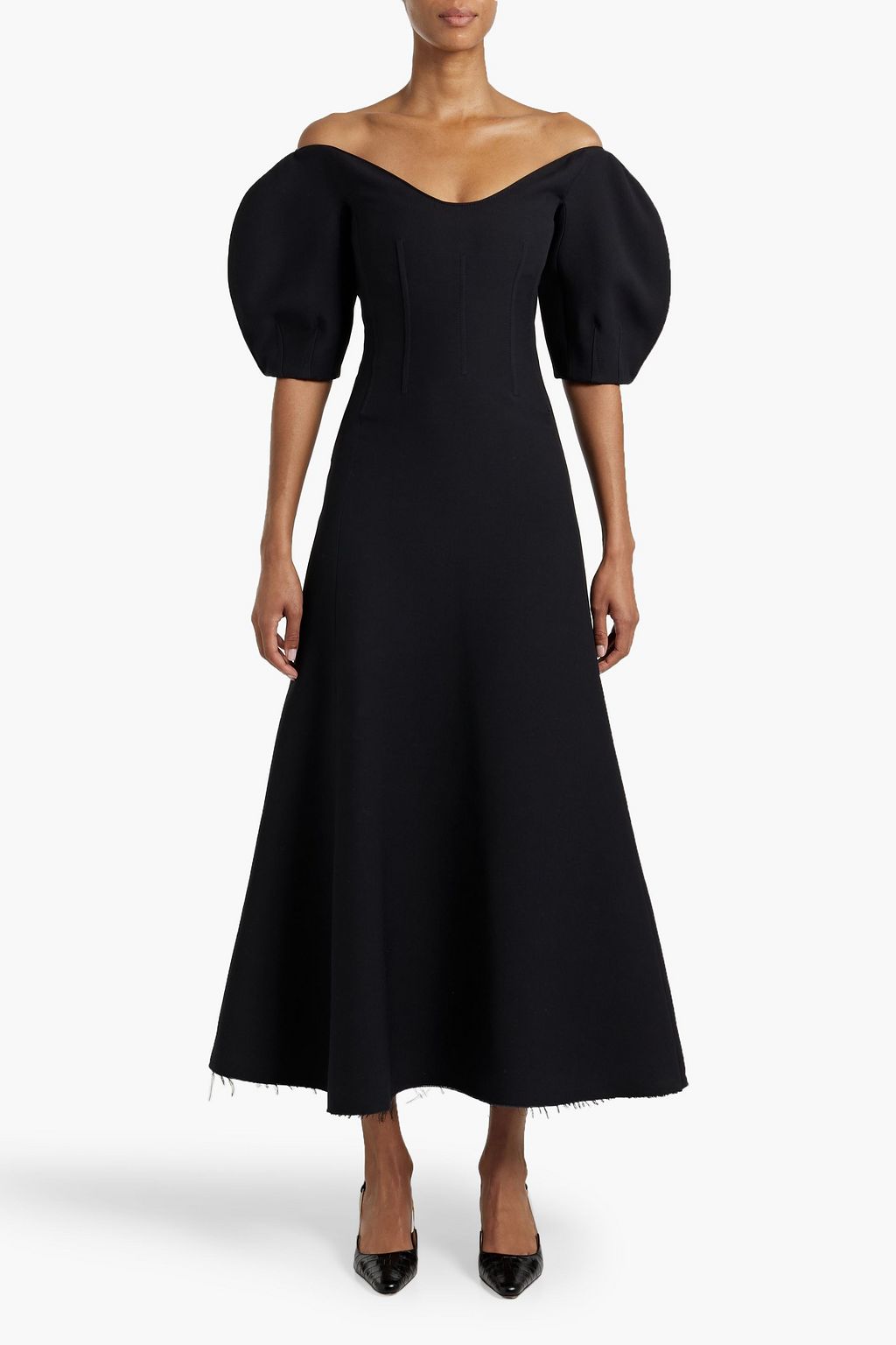 GABRIELA HEARST Buisier off-the-shoulder wool and silk-blend maxi dress