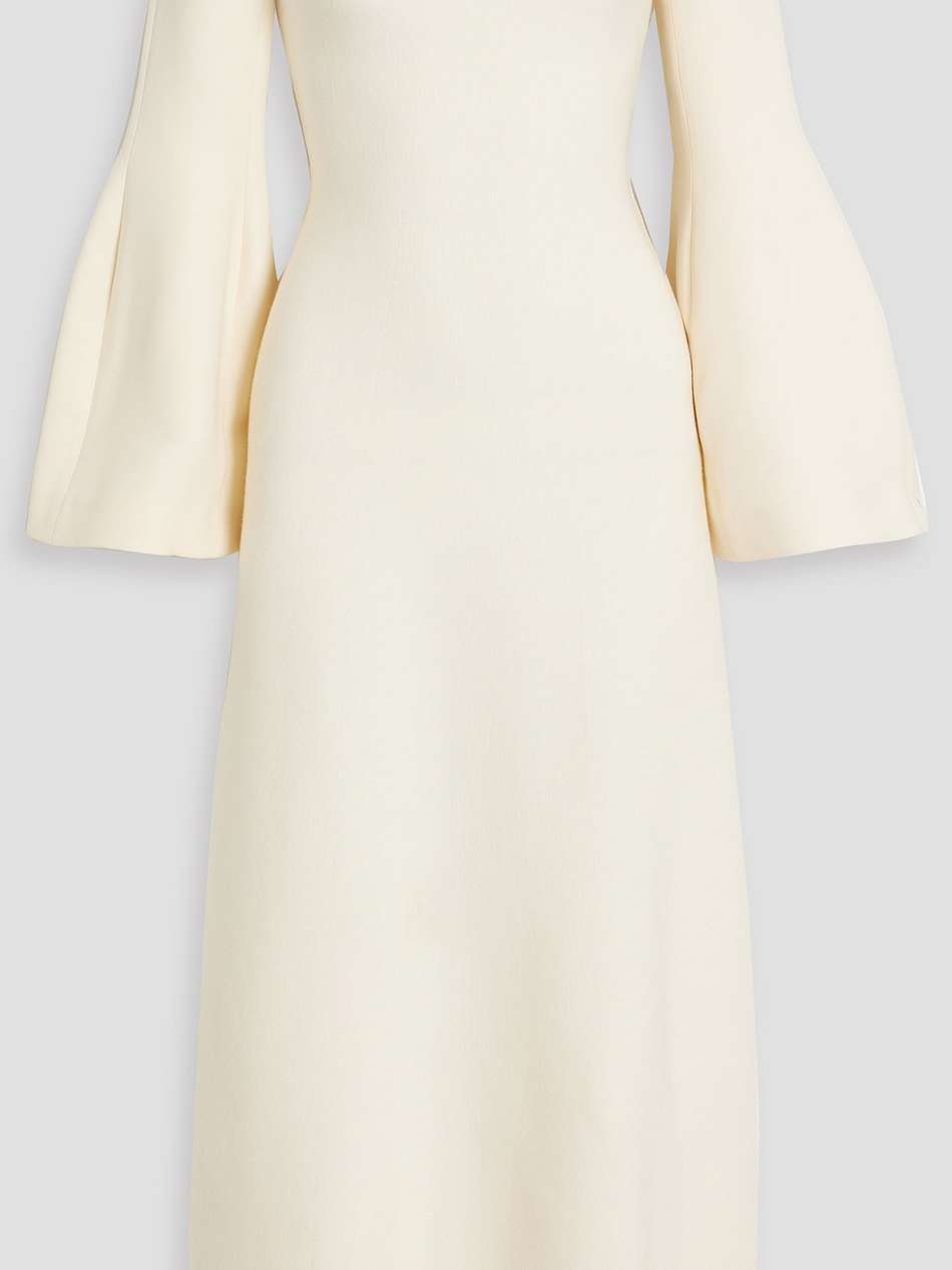 sinead off-the-shoulder wool and silk-blend midi dress
