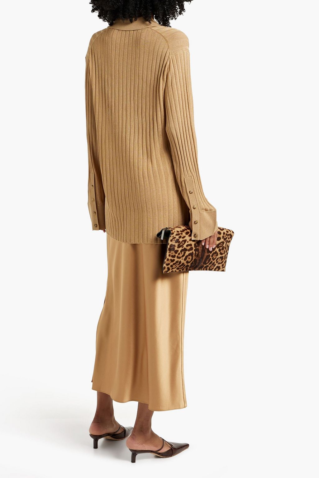 BY MALENE BIRGER Delphine ribbed-knit polo sweater