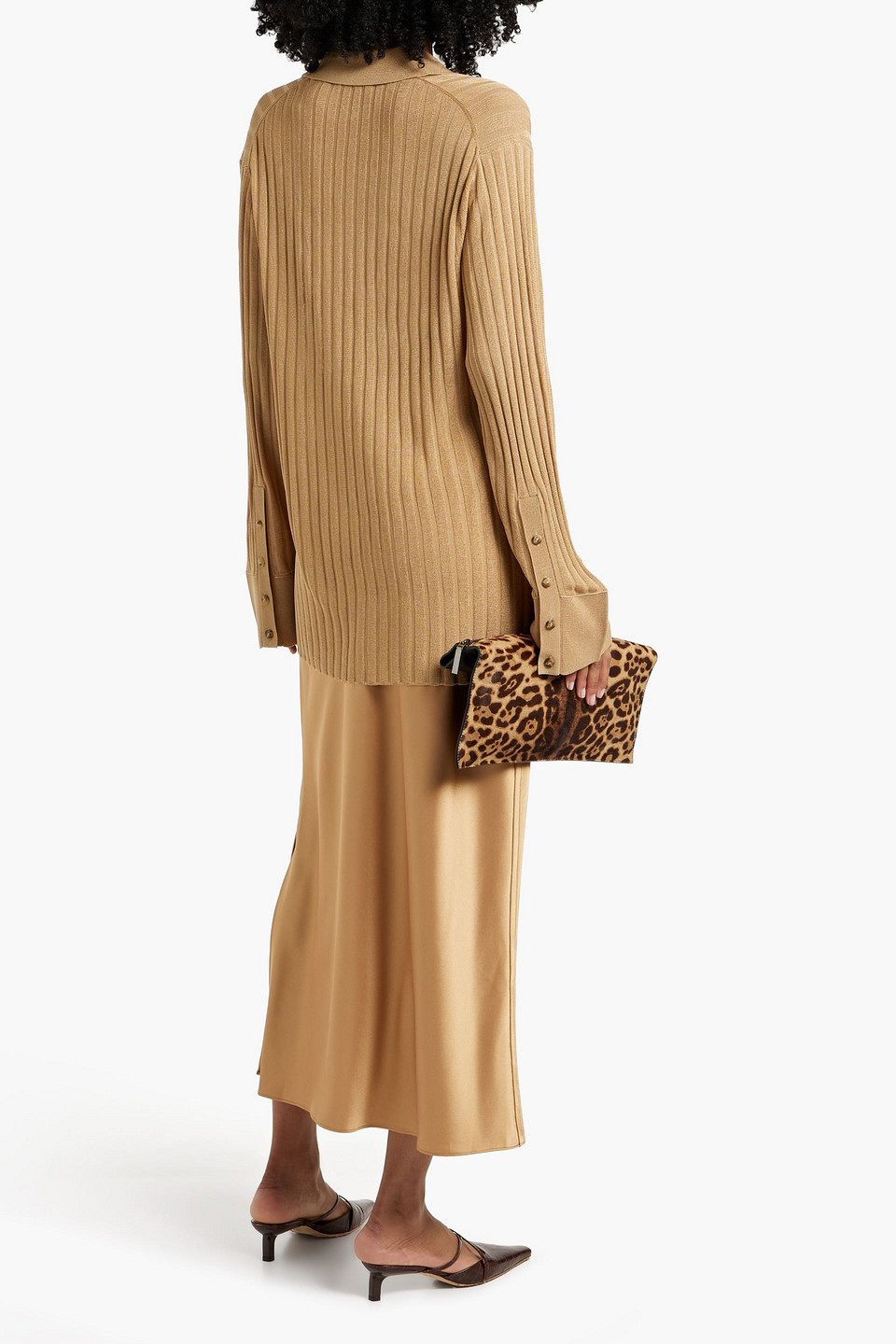 By Malene Birger Delphine Ribbed Knit Top In Sand