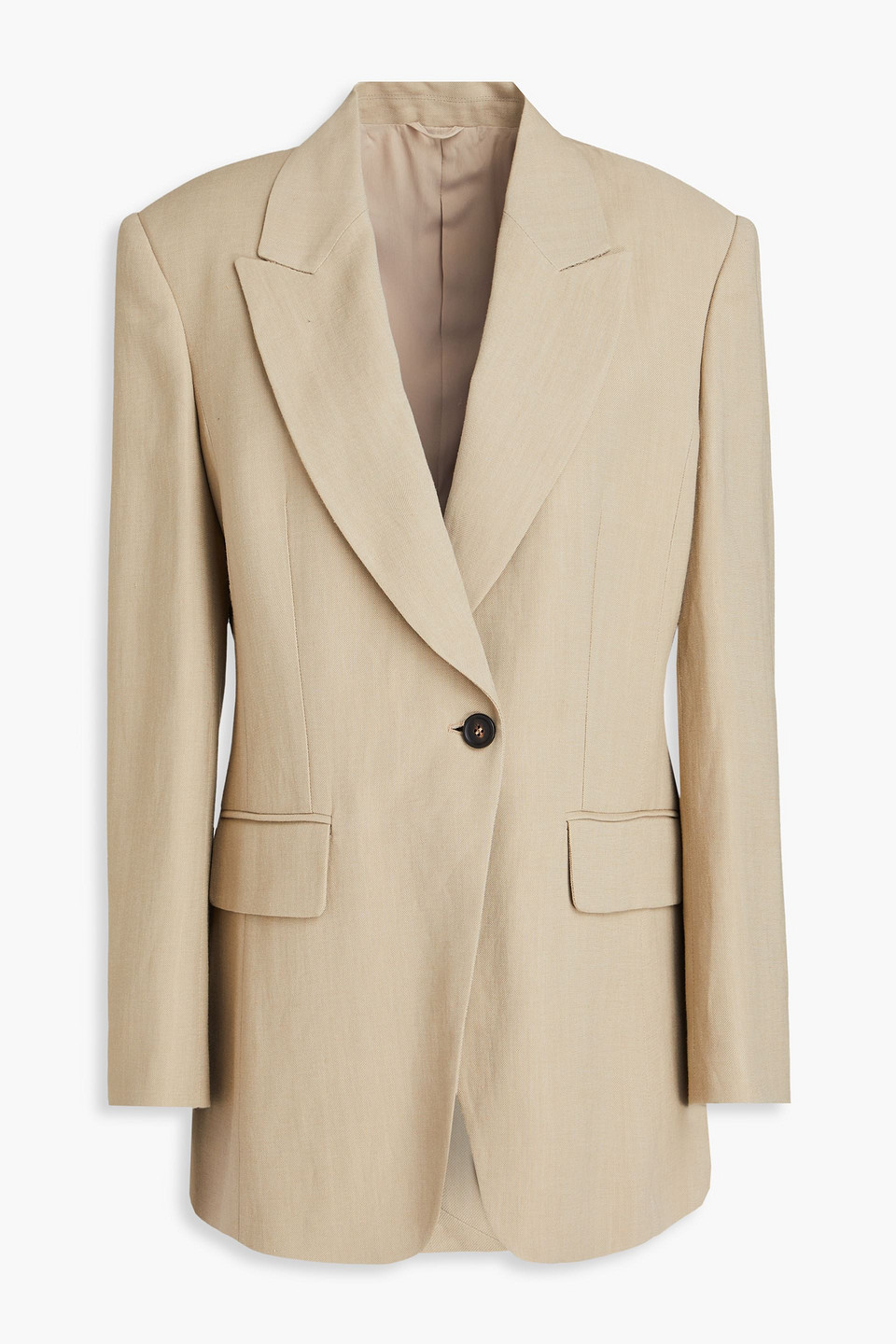 Brunello Cucinelli Tailored Jacket With Notched Lapels In Sandfarben