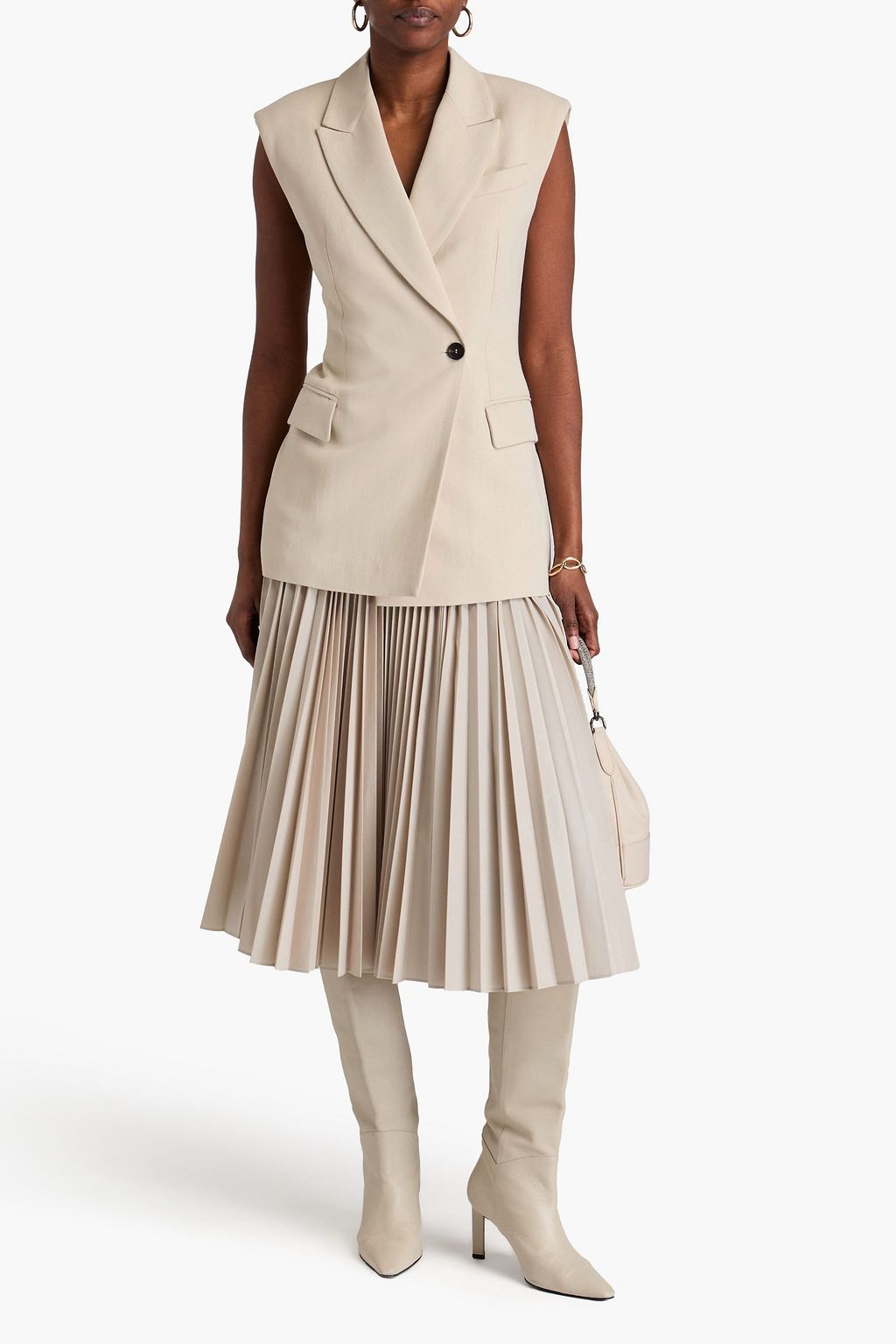 BRUNELLO CUCINELLI 더블 브레스티드 트윌 베스트