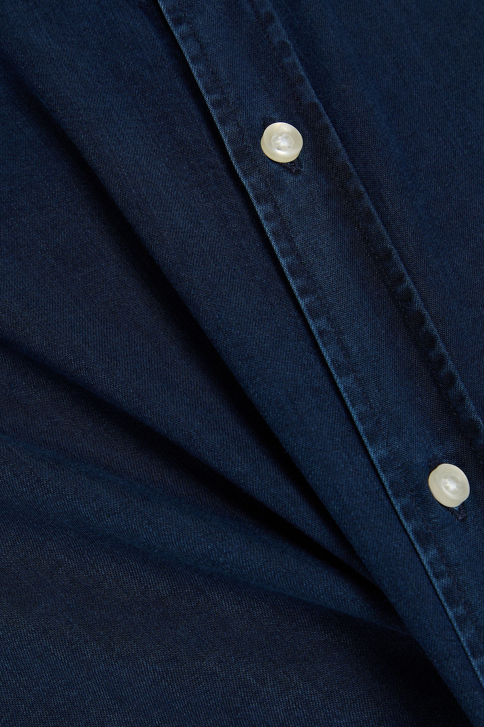 Officine Generale Gaston Hemd Aus Lyocell In Indigo