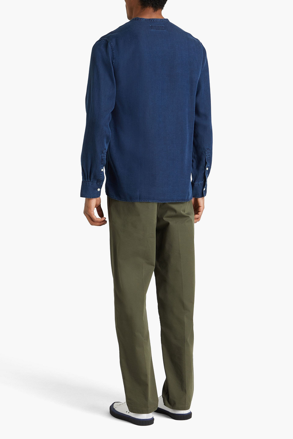 Officine Generale Gaston Hemd Aus Lyocell In Indigo