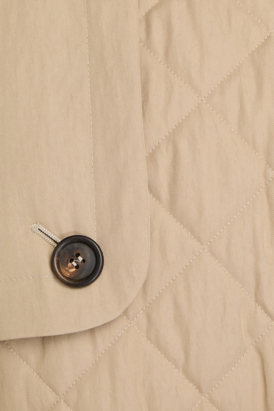 Brunello Cucinelli Trenchcoat Aus Gestepptem Twill Aus Einer Baumwollmischung Mit Gürtel In Beige
