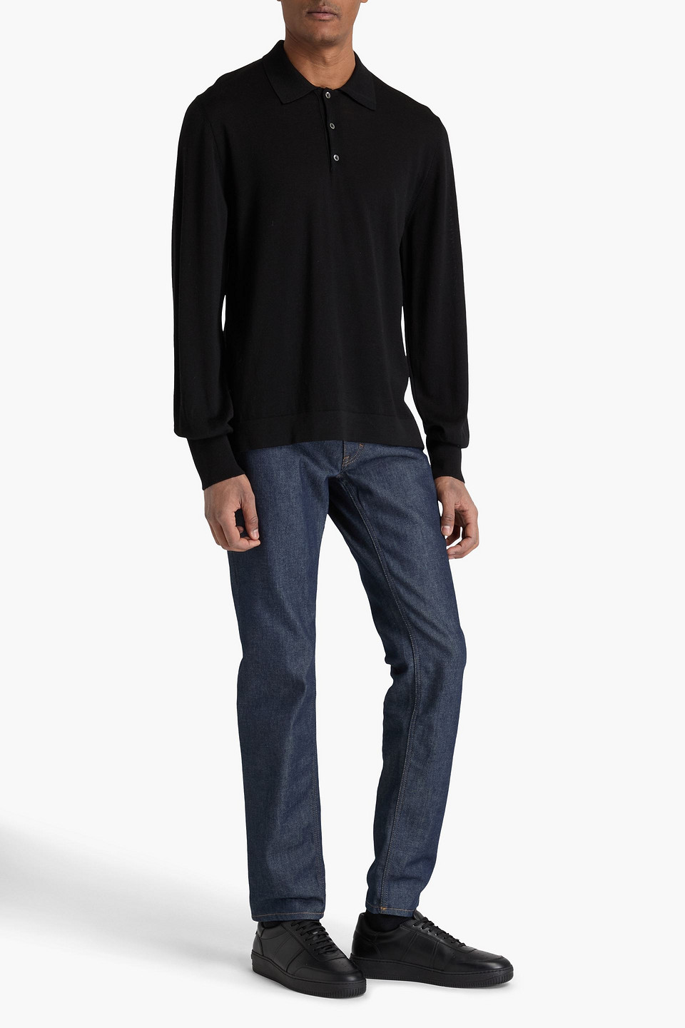 OFFICINE GENERALE BRUTUS WOOL POLO SWEATER