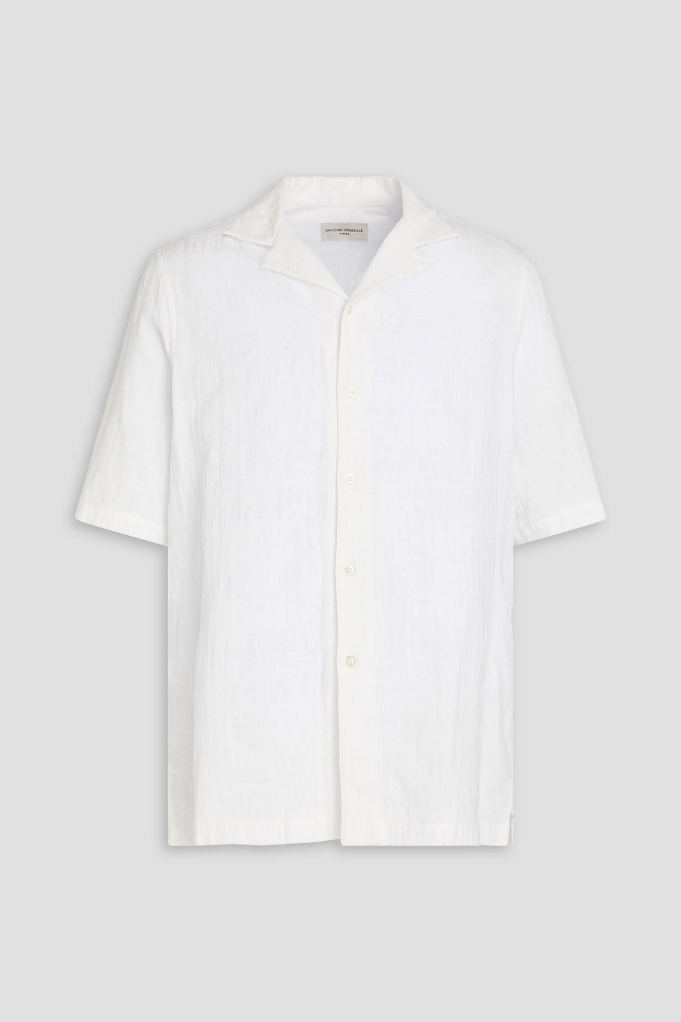 Officine Generale Eren Cotton-jacquard Shirt In White
