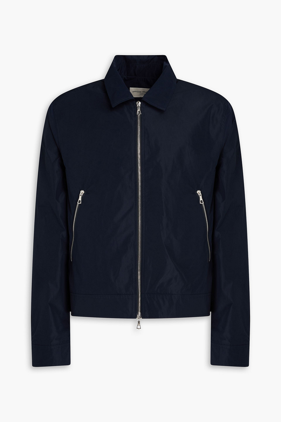 Officine Generale Newton Shell Jacket In Midnight Blue