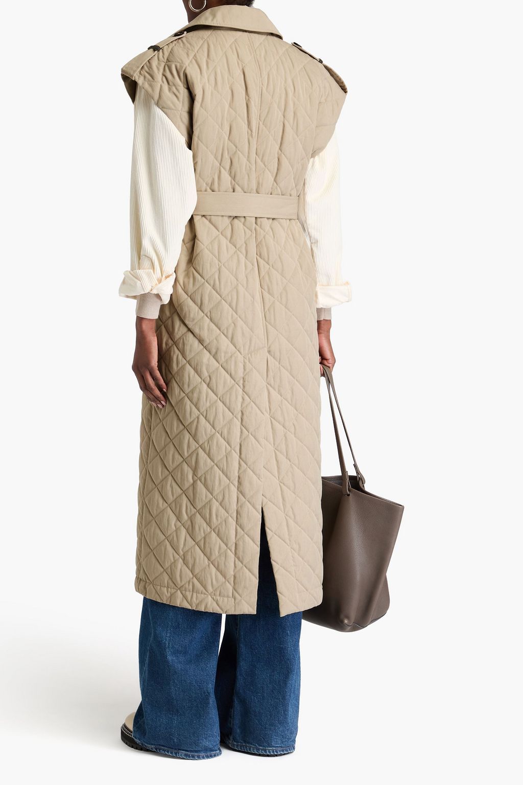 BRUNELLO CUCINELLI Double-breasted quilted twill vest
