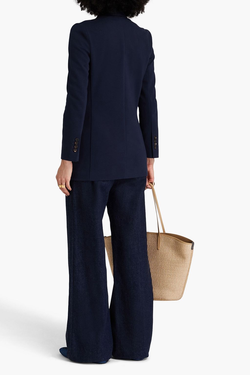 BRUNELLO CUCINELLI Blazer aus Jersey aus einer Baumwollmischung mit Zierperlen