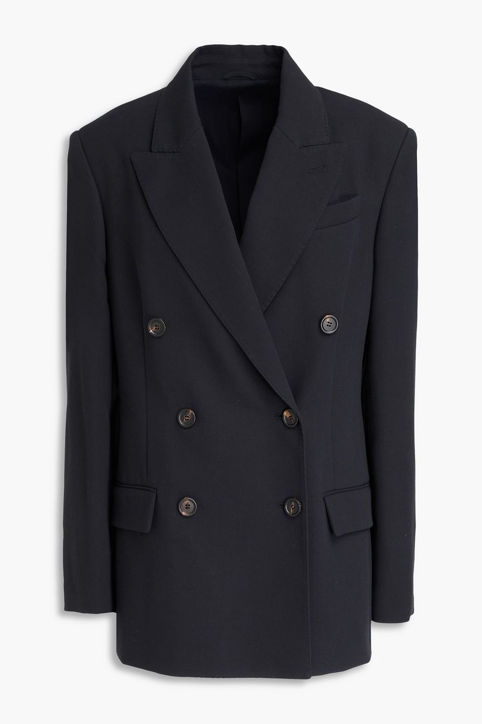 BRUNELLO CUCINELLI コットン ダブルブレストブレザー ビーズ付き