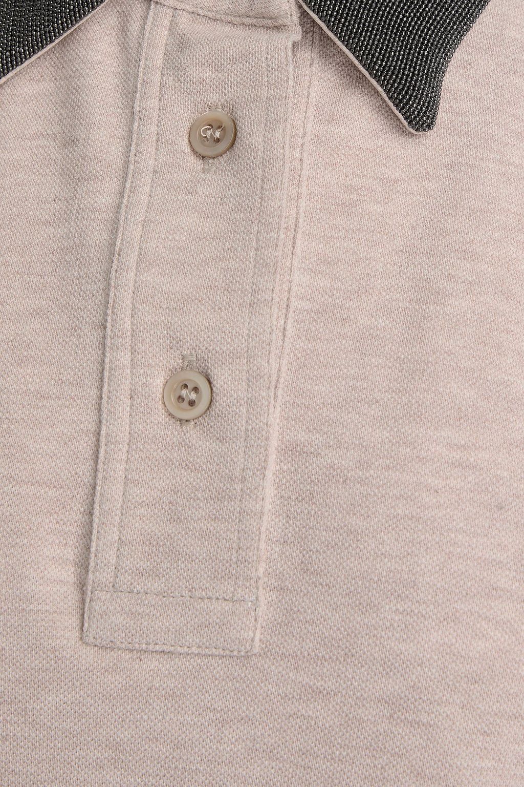 BRUNELLO CUCINELLI Poloshirt aus Baumwoll-Piqué mit Zierperlen