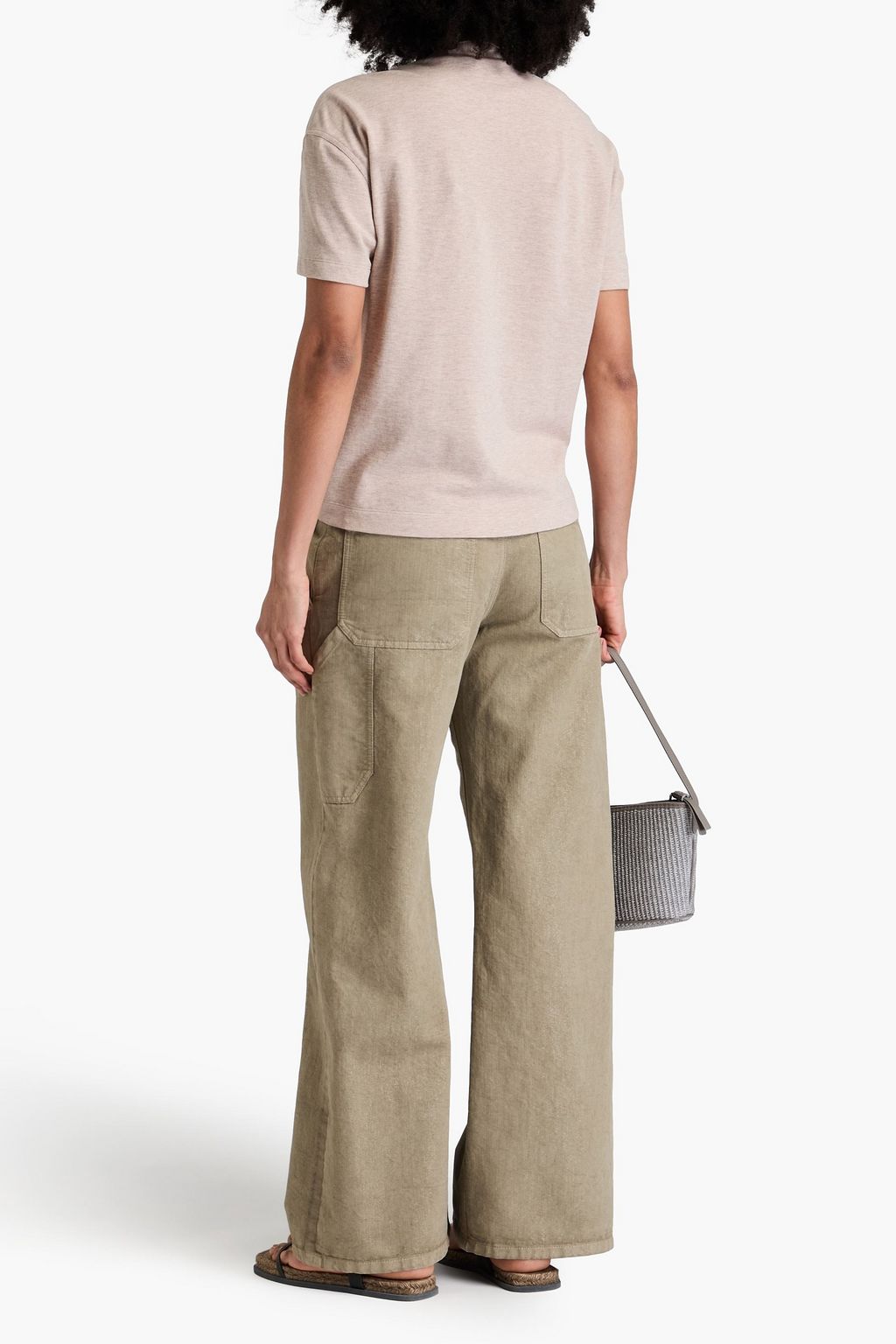 BRUNELLO CUCINELLI Poloshirt aus Baumwoll-Piqué mit Zierperlen