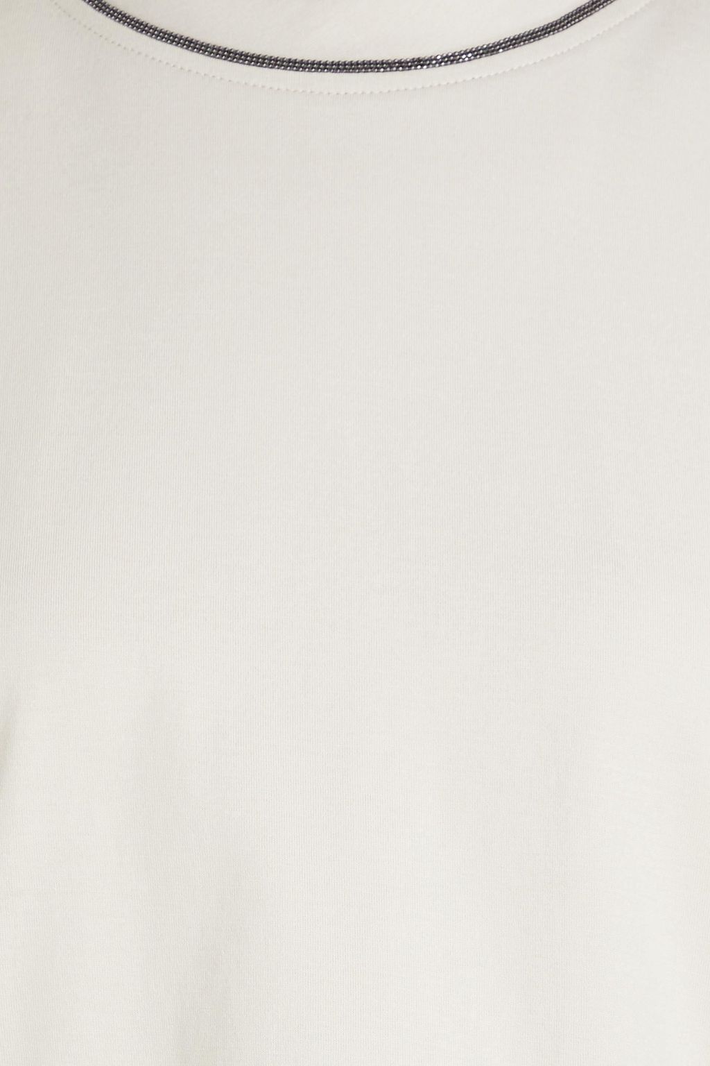 BRUNELLO CUCINELLI 비즈 장식 코튼 저지 티셔츠