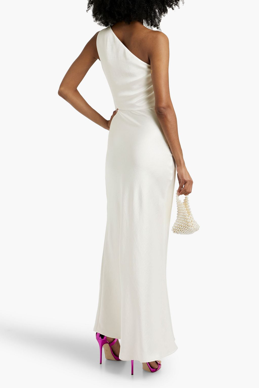 BEC & BRIDGE The Dreamer one-shoulder satin-crepe maxi dress