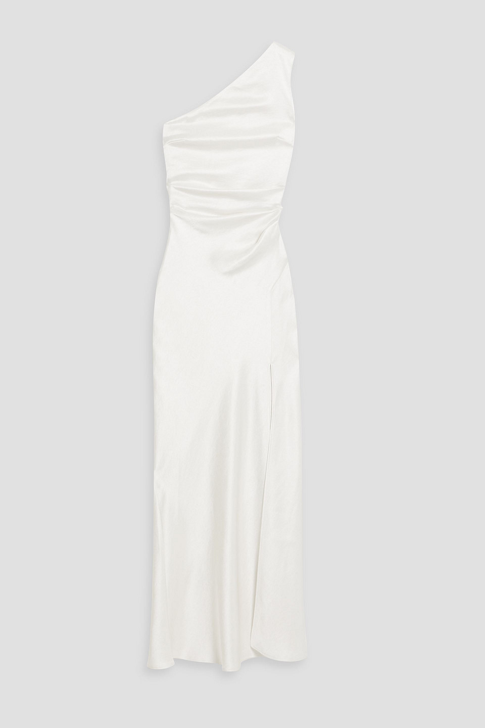 Bec & Bridge The Dreamer One-shoulder Satin-crepe Maxi Dress In Off-white