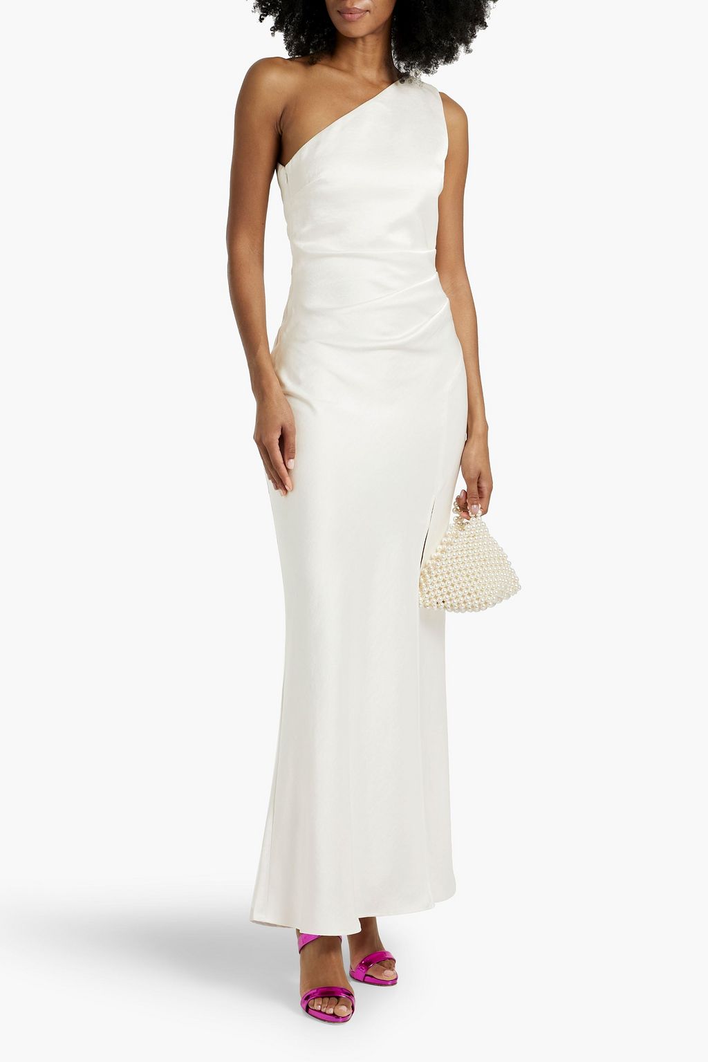BEC & BRIDGE The Dreamer one-shoulder satin-crepe maxi dress