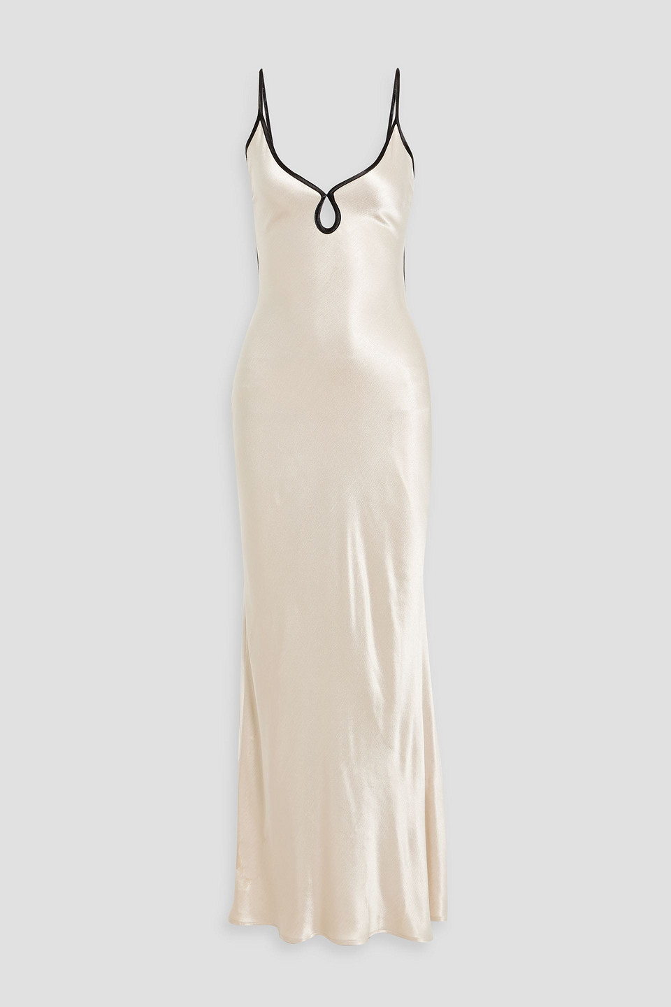 Bec & Bridge Cedar City Satin-crepe Maxi Dress In Beige