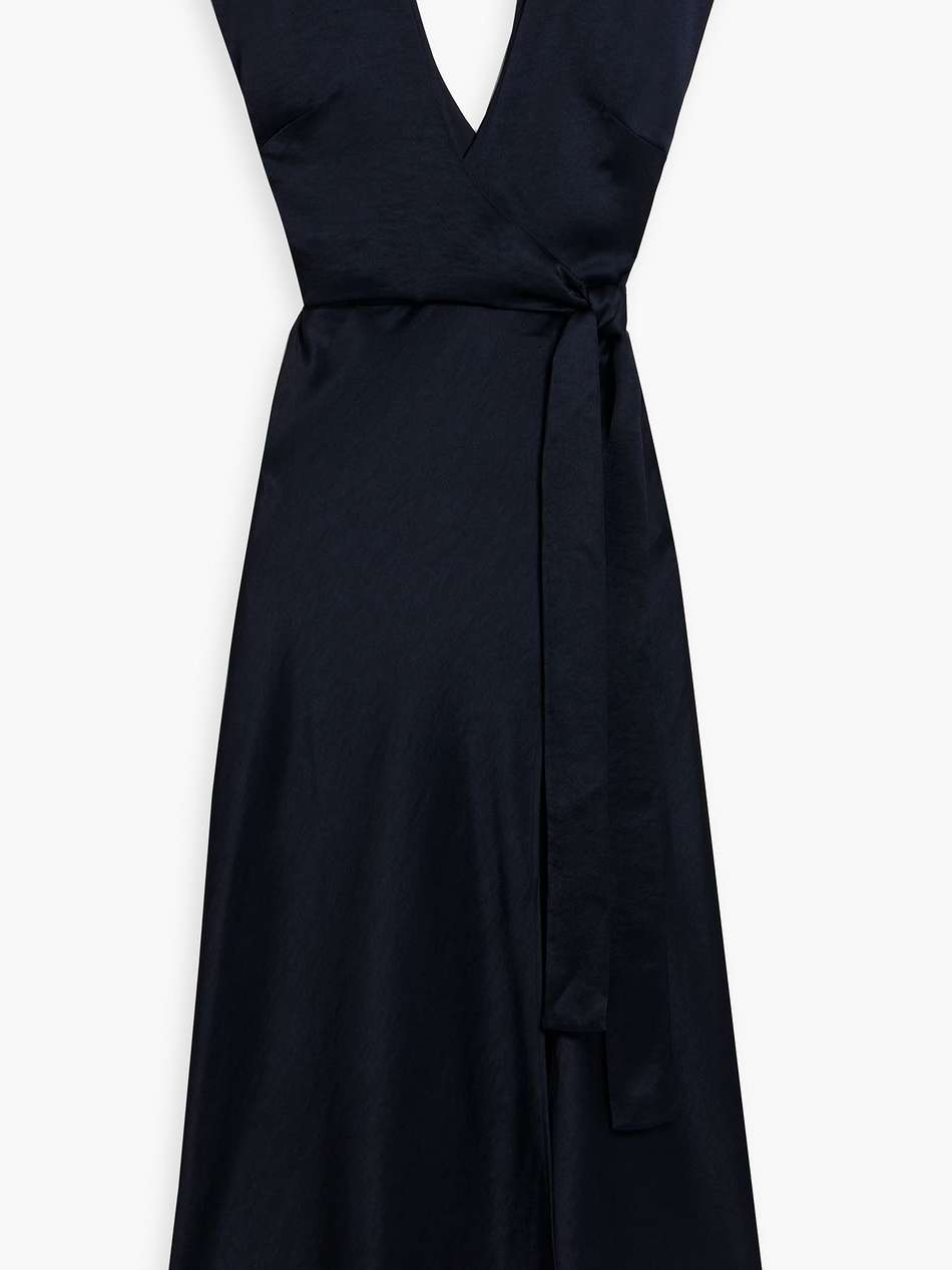 the dreamer wrap-effect satin-crepe midi dress