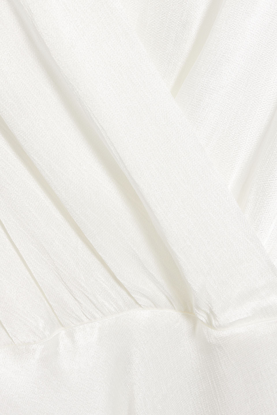 Shop Bec & Bridge Moon Dance Draped Satin-crepe Maxi Dress In White