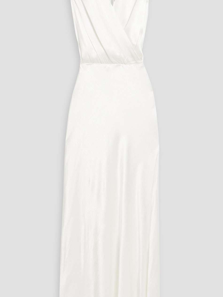 moon dance draped satin-crepe maxi dress