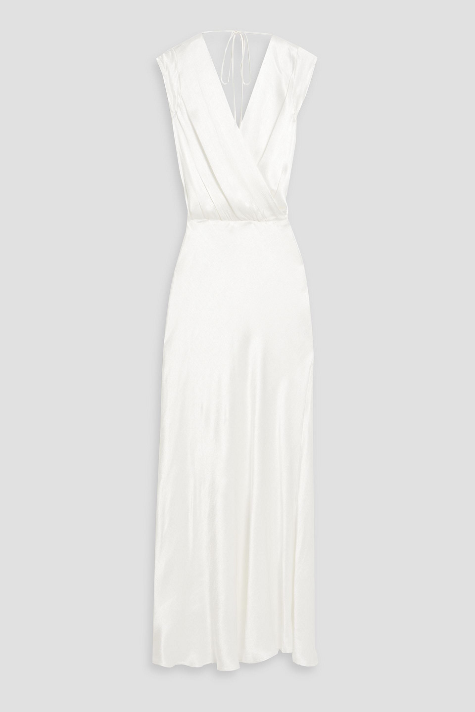 Bec & Bridge Moon Dance Draped Satin-crepe Maxi Dress In White