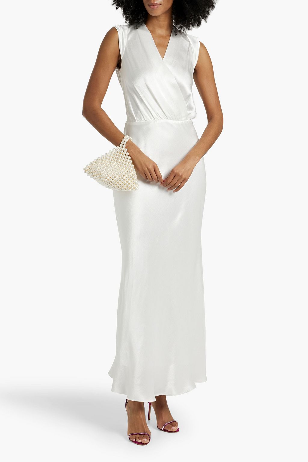 BEC & BRIDGE Moon Dance draped satin-crepe maxi dress