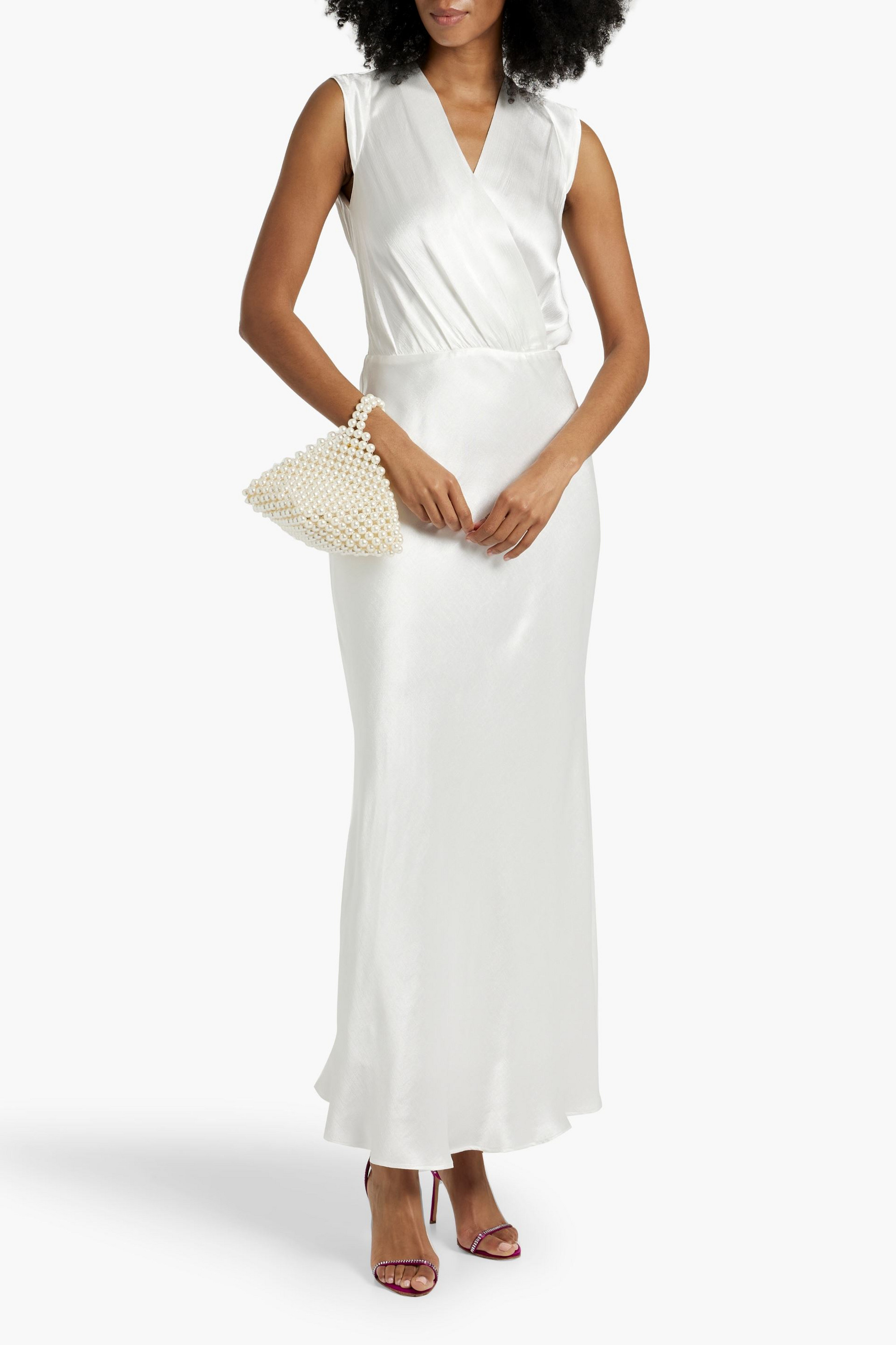 Bec + Bridge Moon Dance draped satin-crepe maxi dress