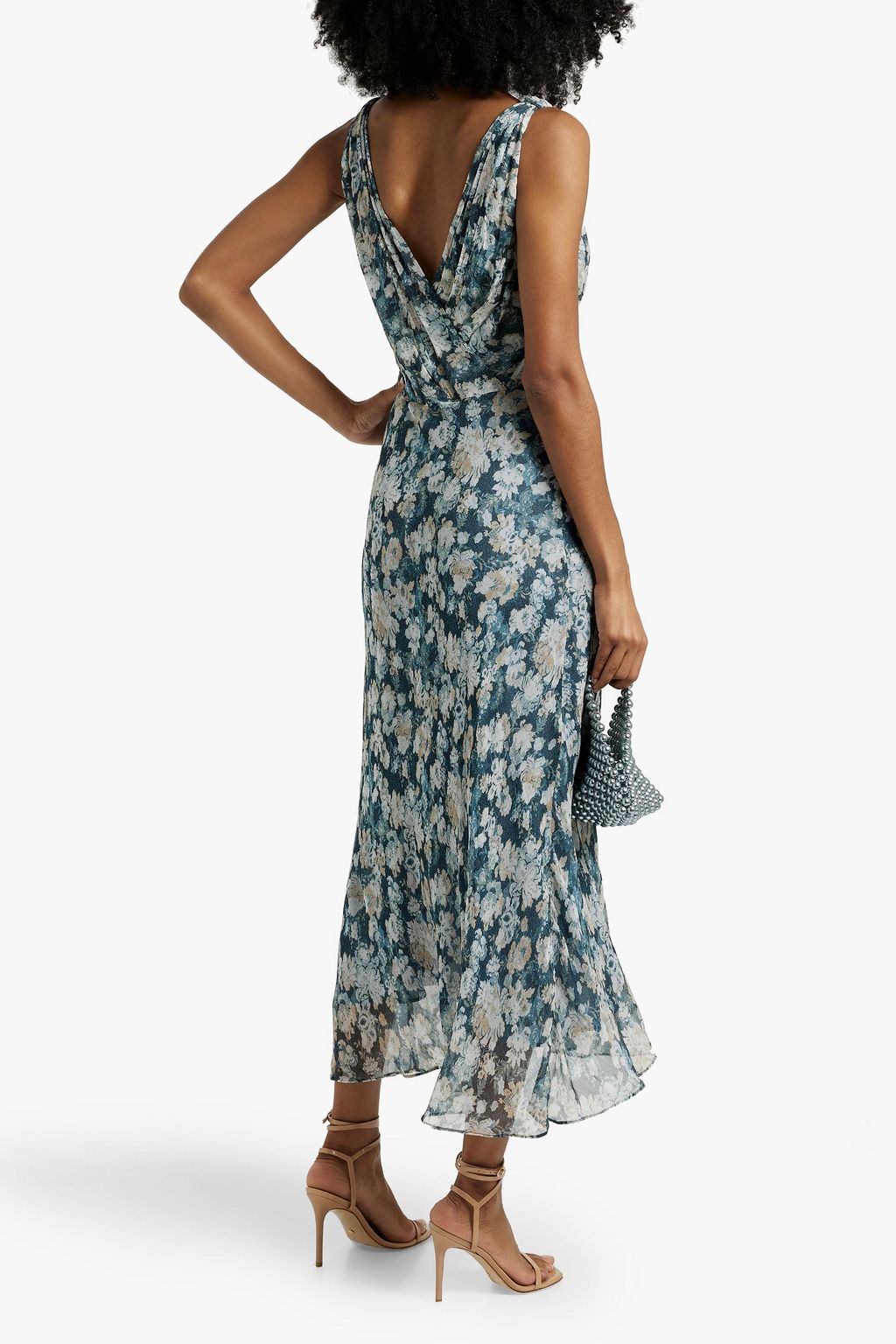 BEC & BRIDGE Opal wrap-effect floral-print chiffon midi dress