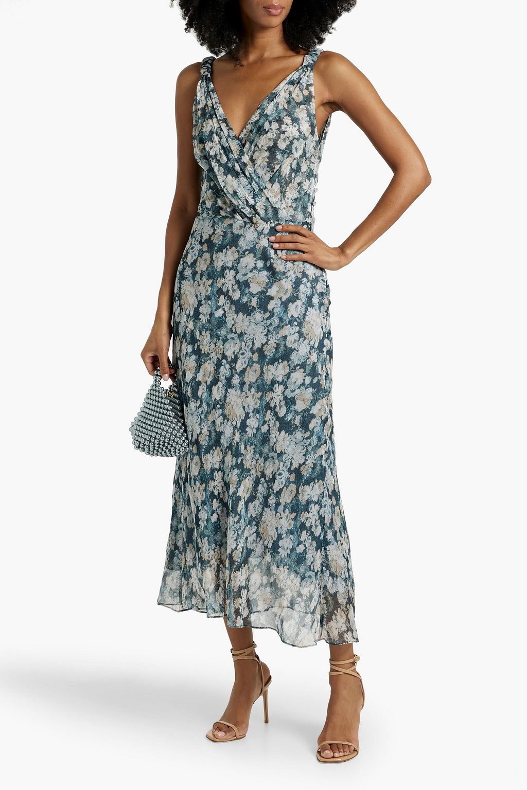 BEC & BRIDGE Opal wrap-effect floral-print chiffon midi dress