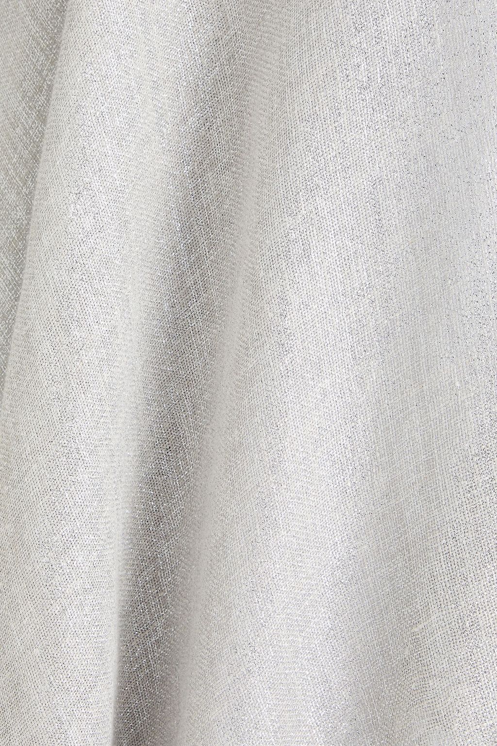 BRUNELLO CUCINELLI ガーゼ ラップコート フリンジ付き メタリック