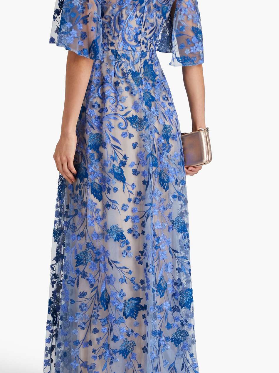 embroidered tulle gown