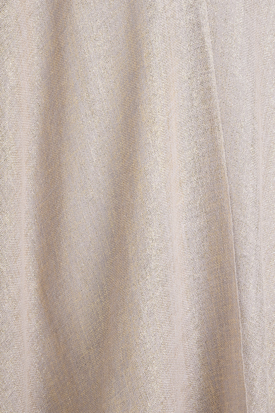 Brunello Cucinelli Fringed Metallic Gauze Wrap In Beige