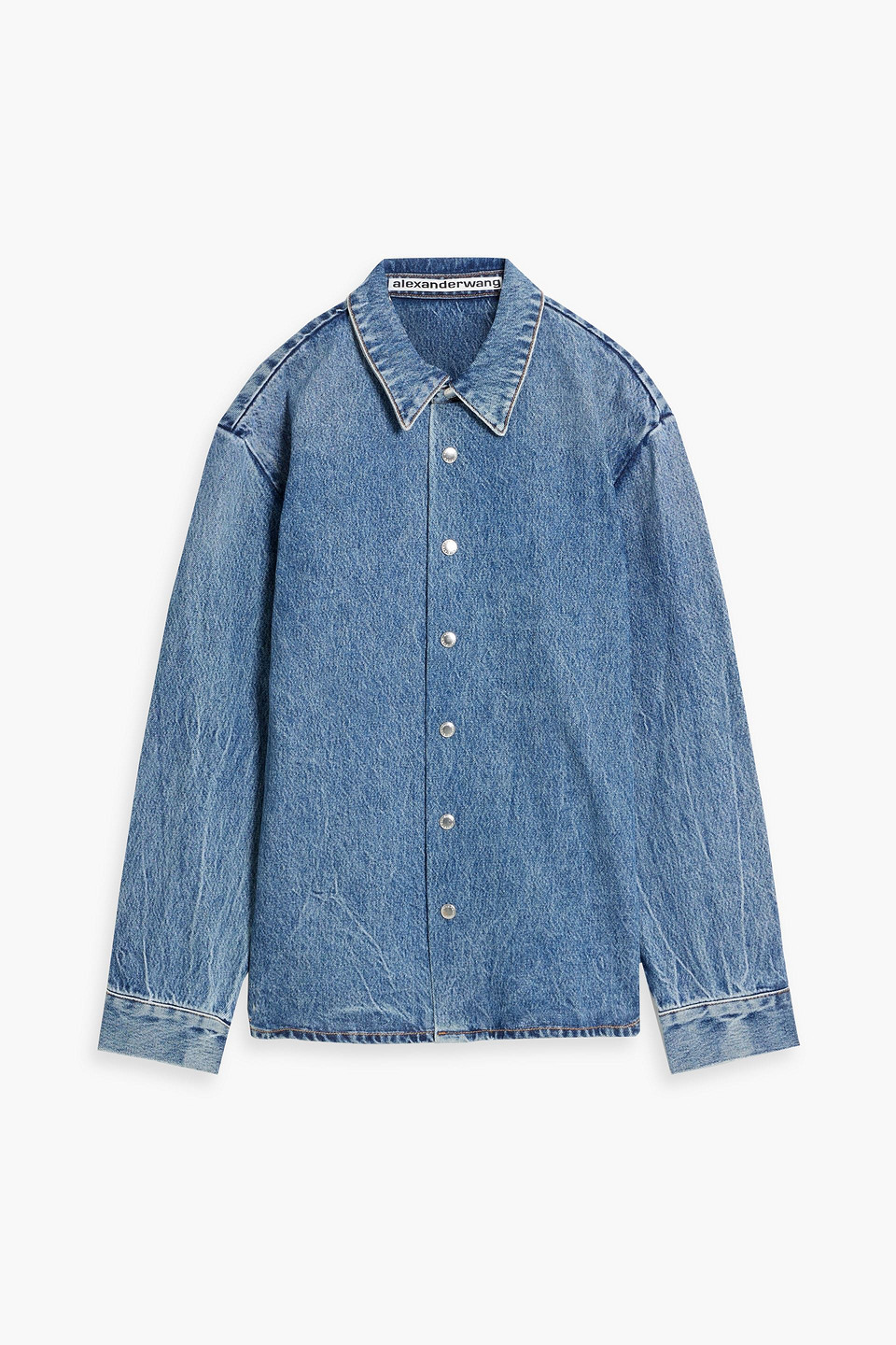 Alexander Wang Denim Shirt In Mid Denim