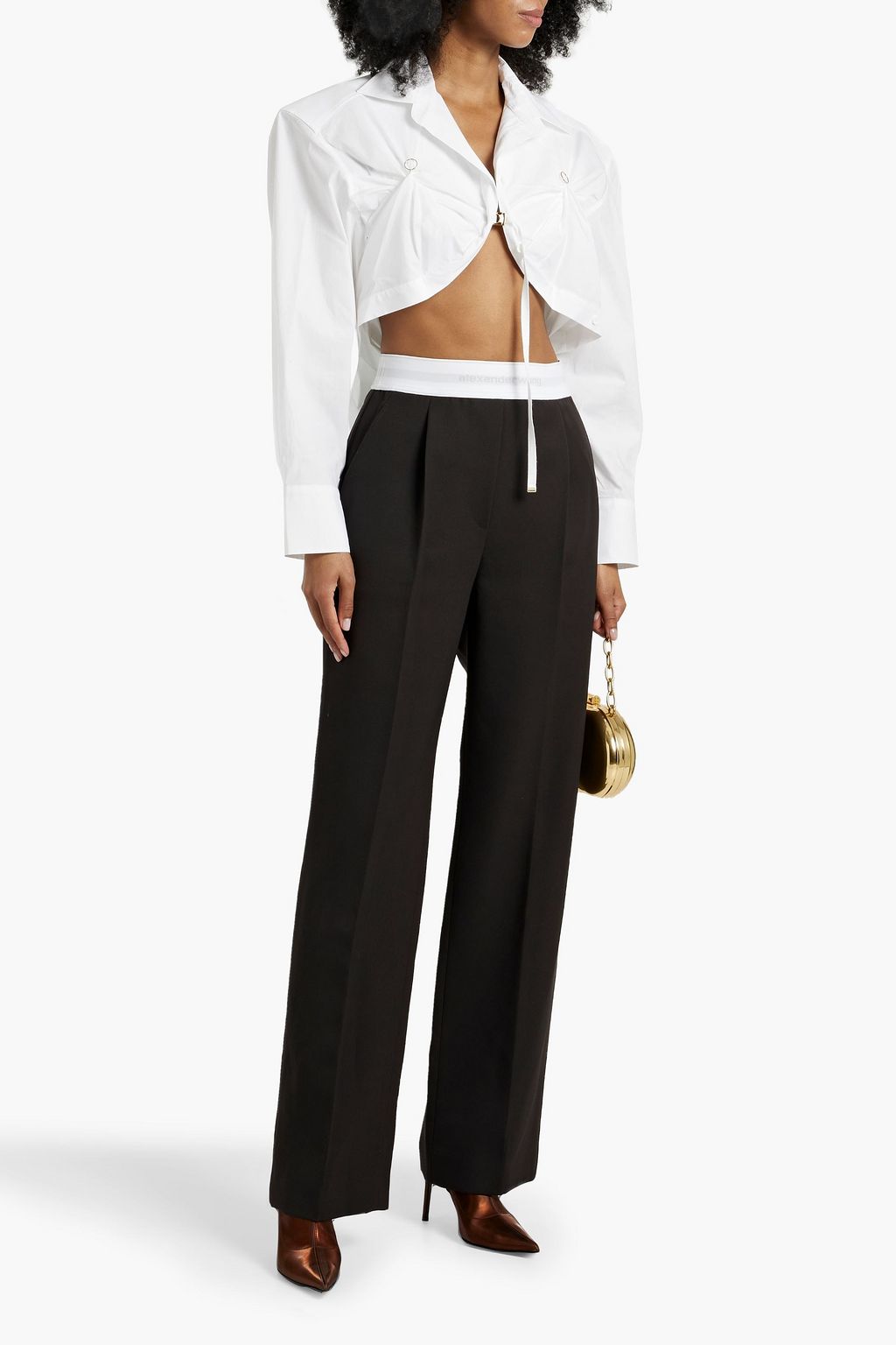 ALEXANDER WANG Wool-twill straight-leg pants