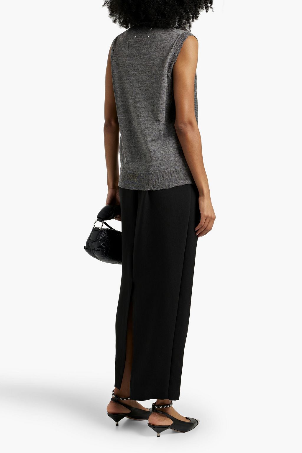 MAISON MARGIELA Embroidered distressed wool vest