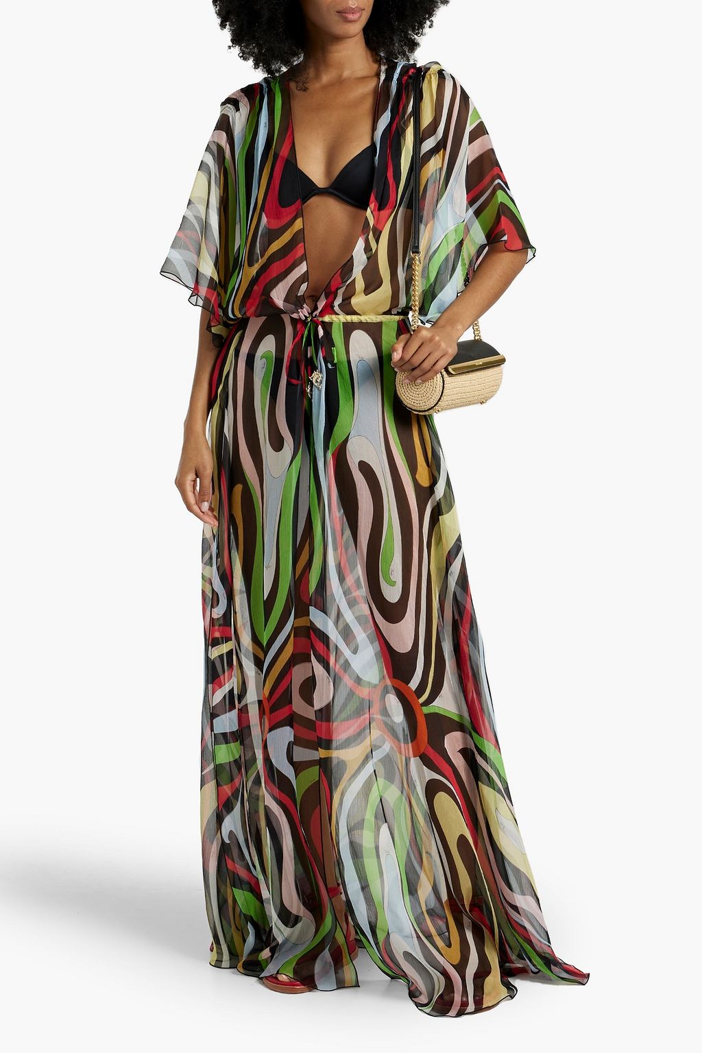 PUCCI Strandkleid aus Seidenkrepon mit Print