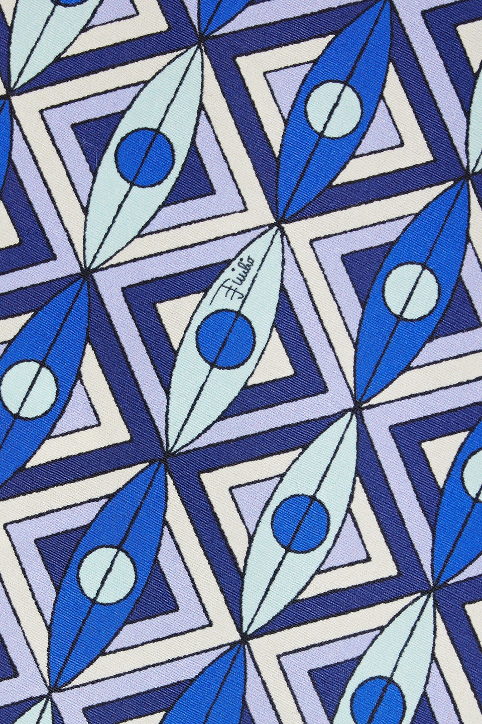 Pucci Cropped Tie-back Printed Cotton-poplin Top In Blue