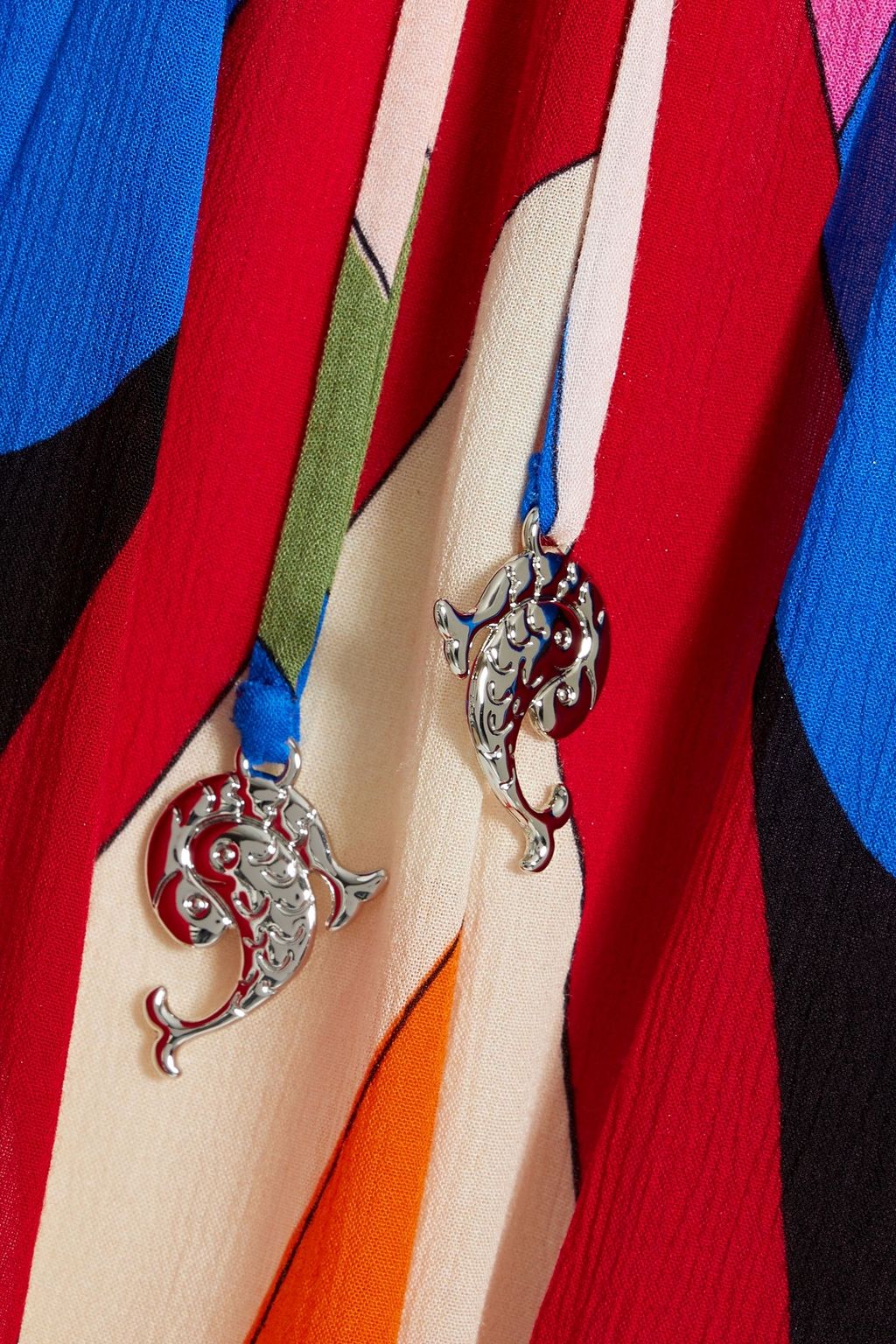 PUCCI بلوزة بتصميم مكشوف الكتفين من الكريبون مزينة بطبعات