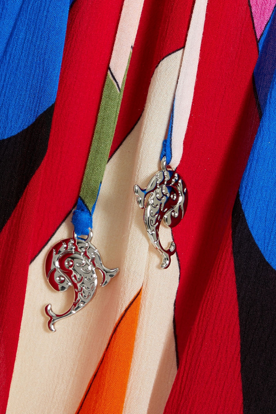 Pucci Off-the-shoulder Top Printed Crepon Top In Pink