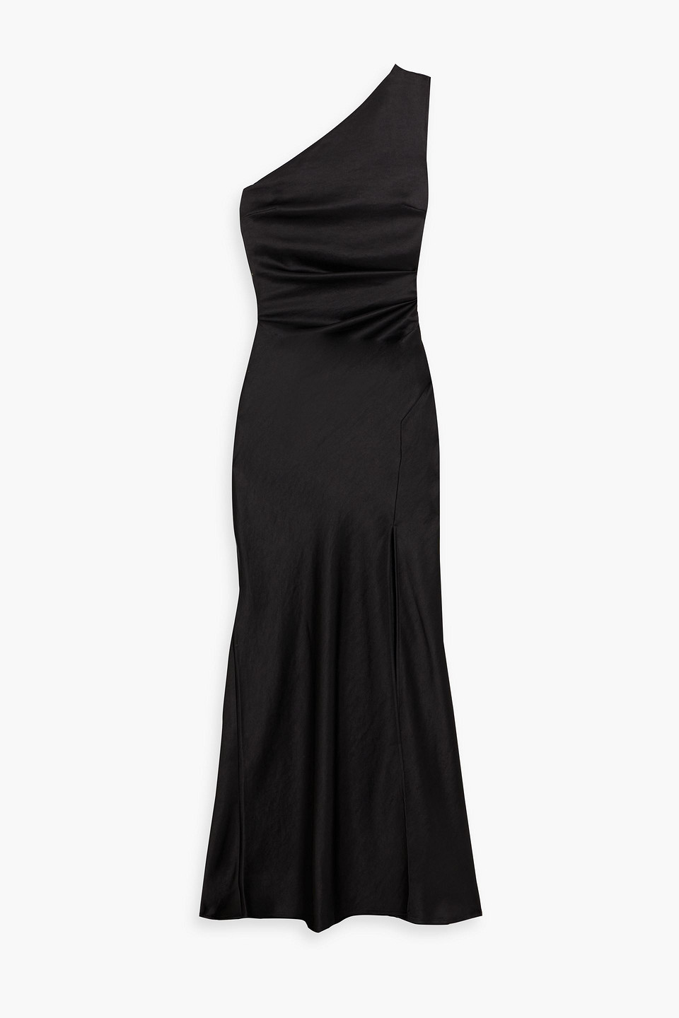 Bec & Bridge The Dreamer One-shoulder Satin-crepe Maxi Dress In Black