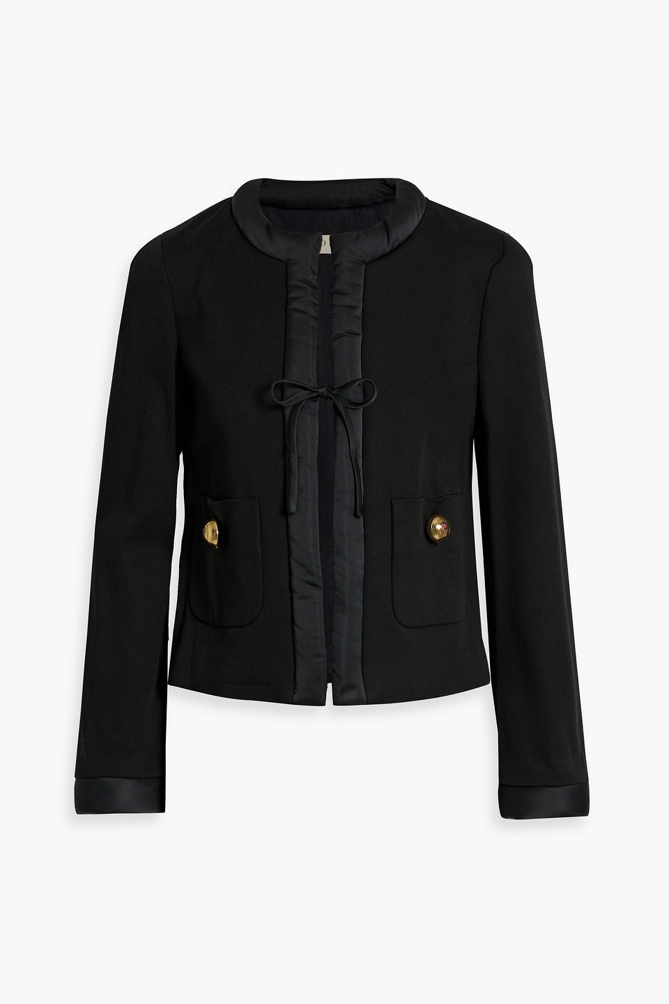 Pucci Satin-trimmed Twill Jacket In Black