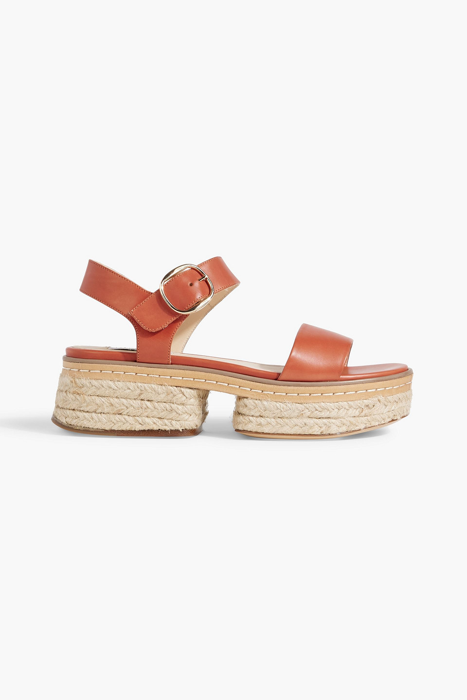 Gabriela Hearst Michael Leather Espadrille Platform Sandals In Tan