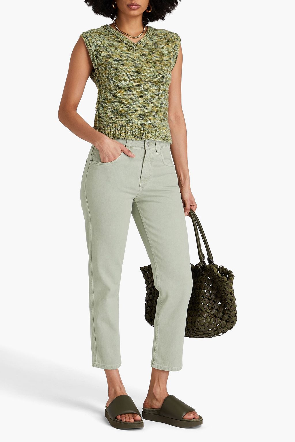 BRUNELLO CUCINELLI High-rise tapered jeans